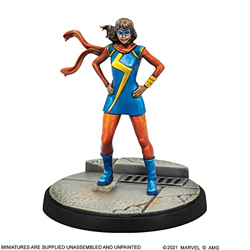 Atomic Mass Games Marvel Crisis Protocol Ms. Marvel Character Pack | Strategy Game for Teens and Adults | Ages 14+ | 2 Players | Average Playtime 45 Minutes | Made, Various, (FFGCP62)