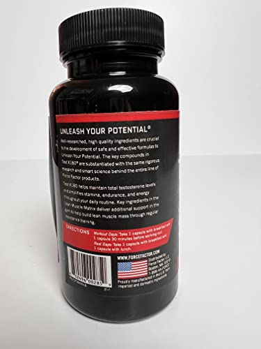 Force Factor Test X180, 3-Pack, Testosterone Booster Supplement for Men with Fenugreek Seed Tribulus and Mens Vitamins to Build Lean Muscle, Enhance Male Athletic Performance, Cordyceps, 180 Capsules