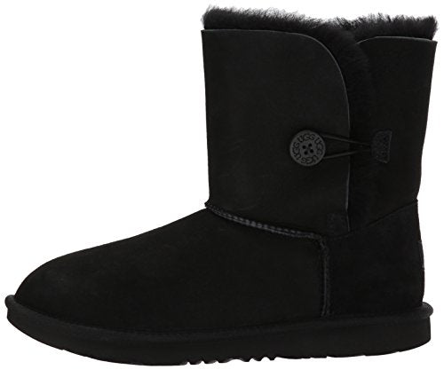 UGG unisex child Bailey Button Ii Boot, Black, 2 Little Kid US