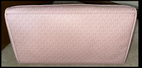 Michael Kors Travel Large Duffle Bag in PVC Signature (Dark Powder Blush)