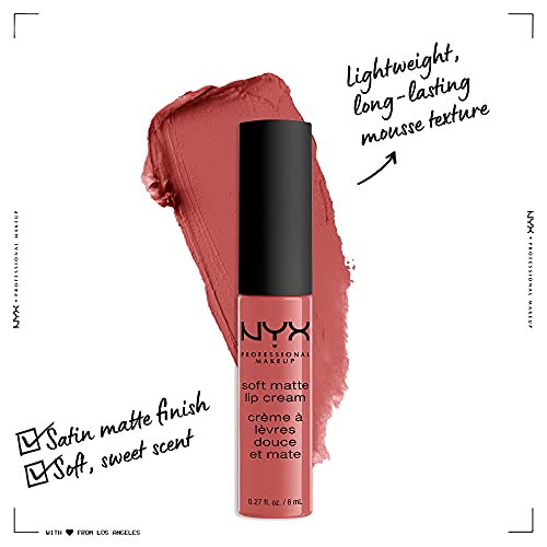 NYX PROFESSIONAL MAKEUP Soft Matte Lip Cream, Lightweight Liquid Lipstick - Zurich (Matte Muted Rose)