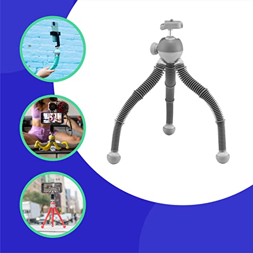 JOBY PodZilla Large Kit, Flexible Tripod with GripTight 360 Phone Mount, Phone Tripod from The Creators of GorillaPod, Compatible with iPhone, Smartphones, Action Cameras or Devices up to 2.5Kg, Grey
