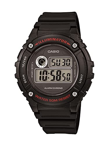 Casio Unisex W-216H-1AVCF Illuminator Black Watch