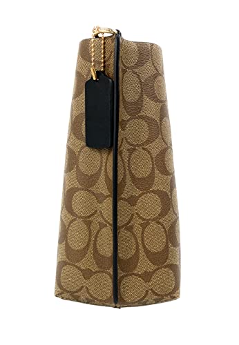 Coach Mollie Bucket Bag 22 in Signature Canvas (Khaki/Black)
