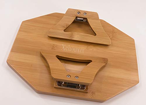 Xchouxer Side Tables Natural Bamboo Sofa Armrest Clip-On Tray, Ideal for Remote/Drinks/Phone