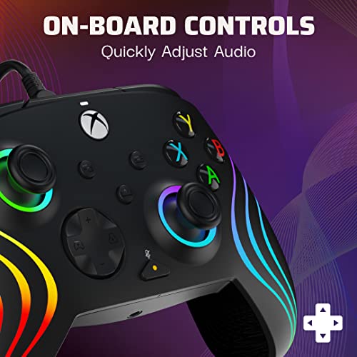 PDP Afterglow Wave LED Controller for Xbox Series X|S, Xbox One, Windows 10/11