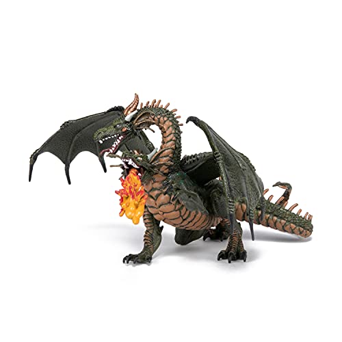 Papo -Hand-Painted - Figurine -Medieval-Fantasy -Two Headed Dragon -36019 - Collectible - for Children - Suitable for Boys and Girls - from 3 Years Old