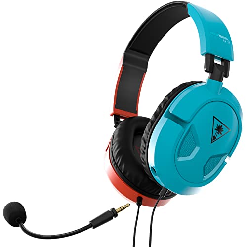 Turtle Beach Recon 50 Gaming Headset for Nintendo Switch, Xbox Series X|S, Xbox One, PS5, PS4, PlayStation, Mobile, and PC with 3.5mm – Removable Mic, 40mm Speakers – Red/Blue