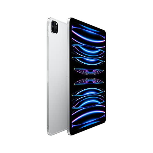 Apple iPad Pro 11-inch (4th Generation): with M2 chip, Liquid Retina Display, 512GB, Wi-Fi 6E + 5G Cellular, 12MP front/12MP and 10MP Back Cameras, Face ID, All-Day Battery Life – Silver