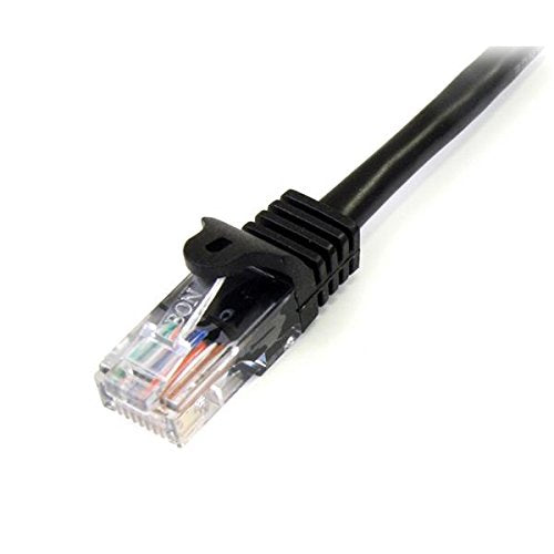 StarTech.com 100ft Black Cat5e Snagless RJ45 UTP Patch Cable - 100 ft Patch Cord - Ethernet Patch Cable - RJ45 Male to Male Cat 5e Cable (45PATCH100BK)