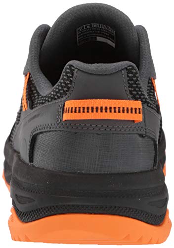 Skechers Men's GOrun Altitude-Trail Running Walking Hiking Shoe with Air Cooled Foam Sneaker, Charcoal/Orange, 14