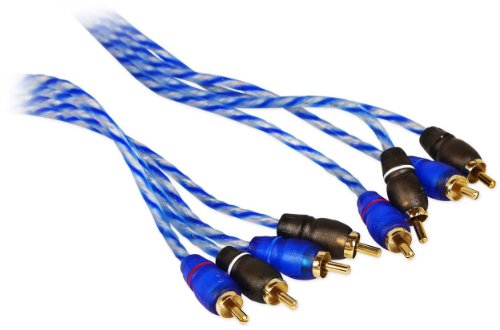 Rockville RTR204 20 Foot 4 Channel Twisted Pair RCA Cable Split Pin, 100% Copper