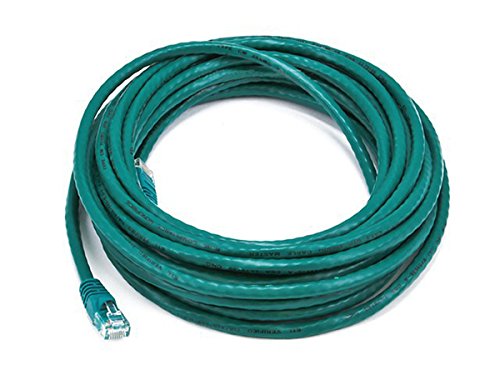 Monoprice Cat5e Ethernet Patch Cable - 25 Feet - Green | Network Internet Cord - RJ45, Stranded, 350Mhz, UTP, Pure Bare Copper Wire, 24AWG