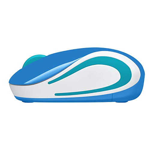 Logitech Wireless Mini Mouse M187 Ultra Portable,1000 DPI Optical Tracking, 3-Buttons, PC/Mac/Laptop - Palace Blue