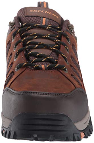 Skechers Men's RELMENT-SEMEGO Waterproof Hiker LO Hiking Shoe, Dark Brown, 12 Medium US