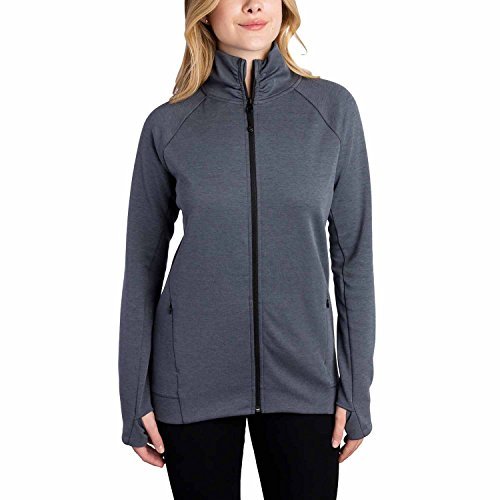 Kirkland Signature Ladies Full Zip Jacket (Dark Gray, Small)