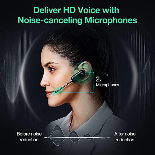 Yealink WH63 Wireless Headset with Microphone DECT Headset Office Headset Zoom Teams Certified Computer Headset UC Optimized Noise Canceling PC Computer Laptop Headset IP VoIP Phones with Charge Stand