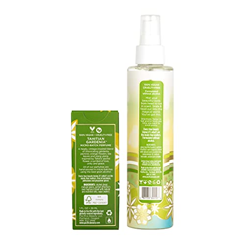 Pacifica Beauty | Tahitian Gardenia Spray Perfume + Tahitian Gardenia Hair and Body Spray | Smells like Gardenia | 100% Vegan and Cruelty Free | Clean Fragrance and Perfume