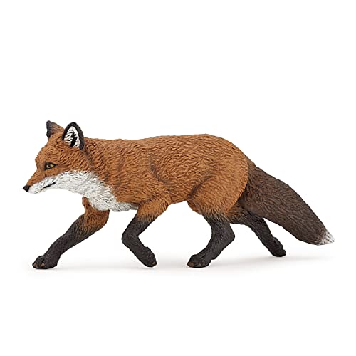 Papo -hand-painted - figurine -Wild animal kingdom - Fox -53020 -Collectible - For Children - Suitable for Boys and Girls- From 3 years old
