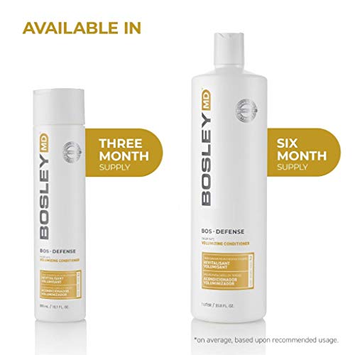 BosleyMD BosDefense Volumizing Conditioner for Light Thinning Hair, Color-Treated 10.1 Ounce