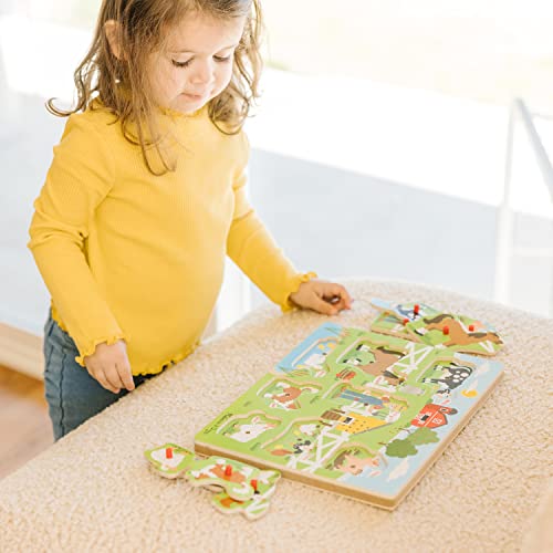 Melissa and Doug Old MacDonald's Farm Sound Puzzle - Farm Animal Toys, Sound Puzzles For Toddlers And Kids Ages 2+