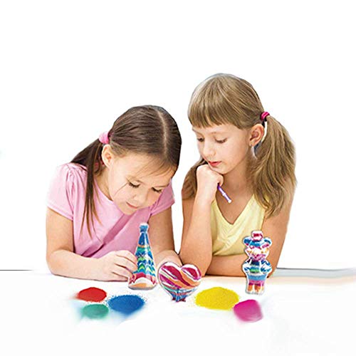 AMAV Sand Art Glitter and Glow Activity Kit - DIY Make Your Own Beautiful Colorful Sand Art in Bottle