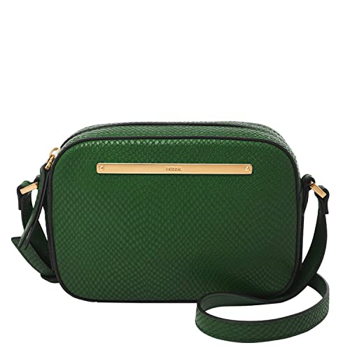 Fossil Liza Camera Bag, Green Python