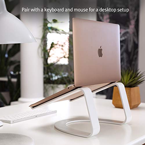 Twelve South Curve for MacBooks and Laptops | Ergonomic desktop cooling stand for home or office, white (special edition)