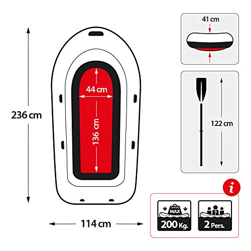 Intex Challenger 2, 2-Person Inflatable Boat Set with French Oars and High Output Air-Pump (Latest Model)