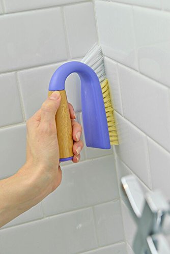 Full Circle Grunge Buster Grout and Tile Scrub Brush, Purple
