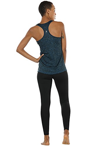 icyzone Workout Tank Tops for Women - Racerback Athletic Yoga Tops, Running Exercise Gym Shirts(Pack of 3)(L, Royal Blue/Purple/Charcoal)