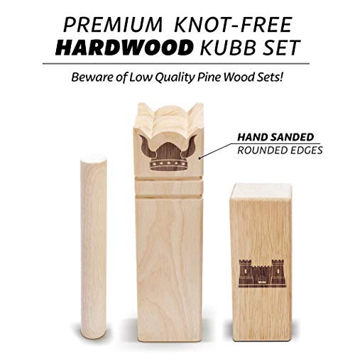 GoSports Regulation Size Kubb Viking Clash Toss Game Set for Kids and Adults