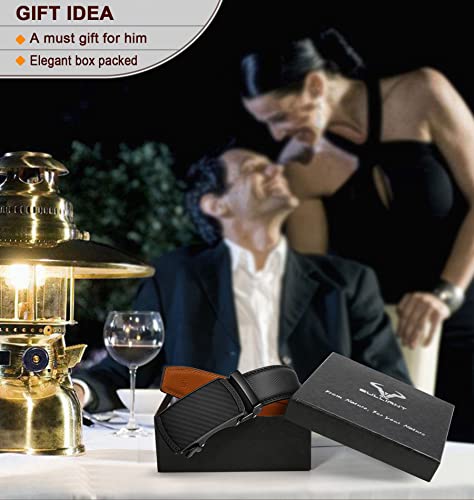 BULLIANT Men's Belt, Slide Ratchet Belt For Men Dress Pant Shirt Oxfords,trim To Fit