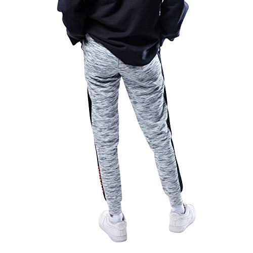 Ultra Game NBA Chicago Bulls Womens Active Basic Fleece Jogger Sweatpants, Space Dye Gray, Large