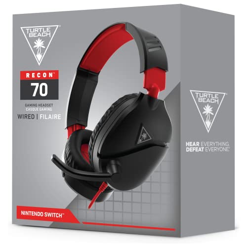 Turtle Beach Recon 70 Gaming Headset for Nintendo Switch, Xbox Series X, S, Xbox One, PS5, PS4, PlayStation, Mobile, and PC with 3.5mm - Flip-to-Mute Mic, 40mm Speakers - Black