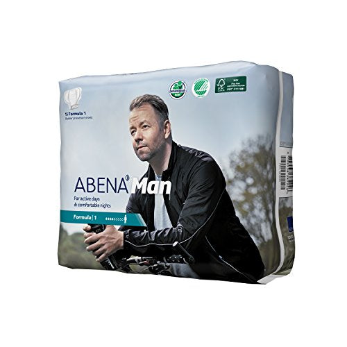Abena Man Premium Incontinence Guards, (Sizes 0 To 2) Formula 1, 15 Count