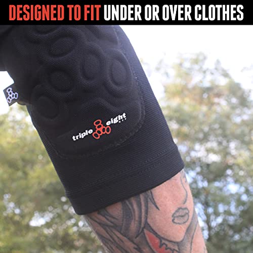 Triple 8 Covert Elbow Pads, Black, Large (62108)