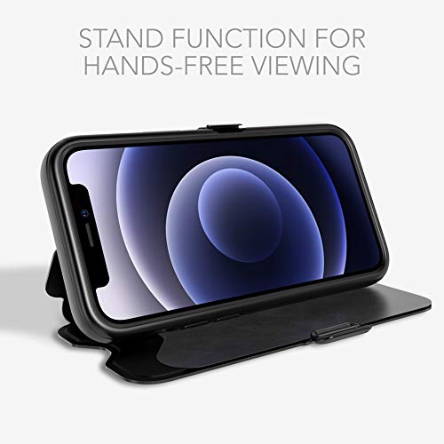 tech21 Evo Wallet Phone Case for Apple iPhone 12 Mini 5G with 12 ft. Drop Protection, Black
