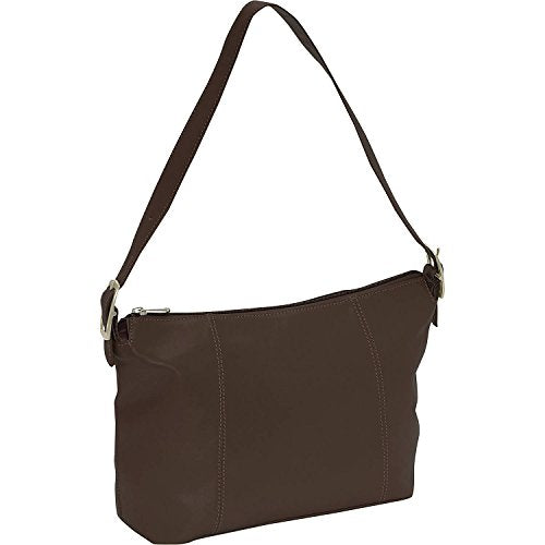 Piel Leather Medium Shoulder Bag, Chocolate, One Size