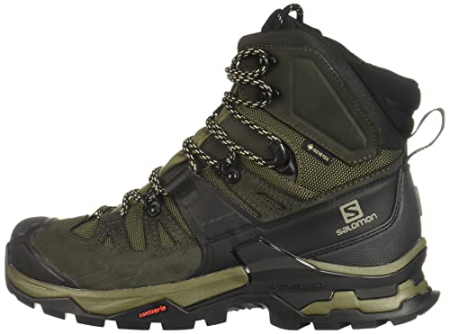 Salomon Quest 4 Gore-TEX Hiking Boots for Men, Olive Night/Peat/Safari, 10