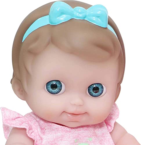 JC Toys Lil Cutesies 9' All Vinyl Baby Doll Feeding Time Gift Set| Posable and Washable | Removable Outfit | High Chair and Feeding Accessories Ages 2+