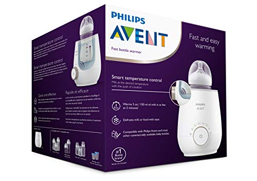 Philips AVENT Fast Baby Bottle Warmer with Smart Temperature Control and Automatic Shut-Off, SCF358/00
