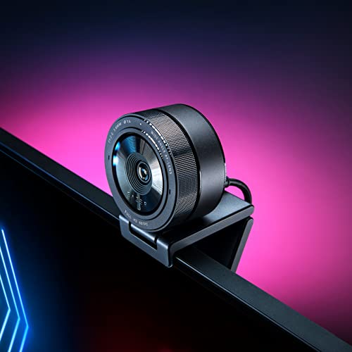 Razer Kiyo Pro Streaming Webcam: Full HD 1080p 60FPS - Adaptive Light Sensor - HDR-Enabled - Wide-Angle Lens with Adjustable FOV - Works with Zoom/Teams/Skype for Conferencing and Video Calling