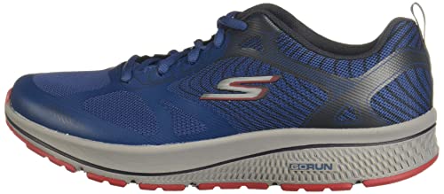 Skechers Men's GOrun Consistent-Athletic Workout Running Walking Shoe Sneaker with Air Cooled Foam, Navy/Red 2, 8