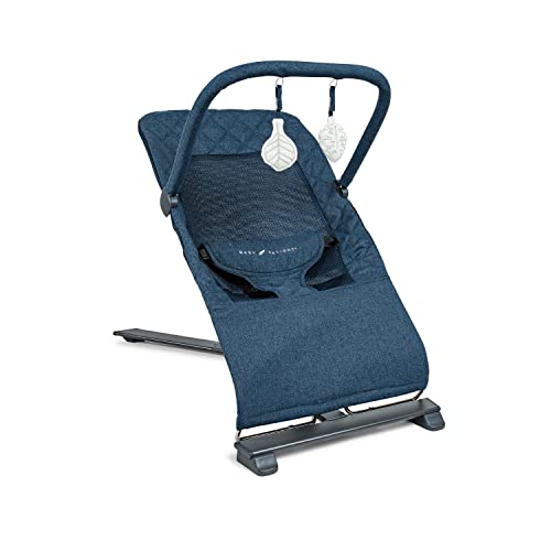 Baby Delight Alpine Deluxe Portable Bouncer, Infant, 0 – 6 Months, Quilted Indigo