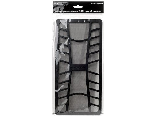 Silverstone Tek 140mm x 2 Fan Filter with Magnet, Black (FF142B)