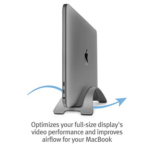 Twelve South BookArc for Computers | Space-Saving Vertical Stand to Organize Work and Home Office for Apple Computers, Now Compatible with M1 Devices* (Space Grey)