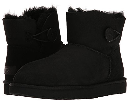 UGG Women's Mini Bailey Button Ii Boot, Black, 5