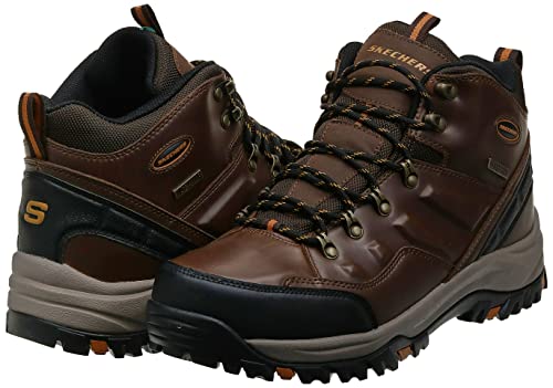 Skechers Men's RELMENT-TRAVEN Hiking Boot, dkbr, 12 Medium US