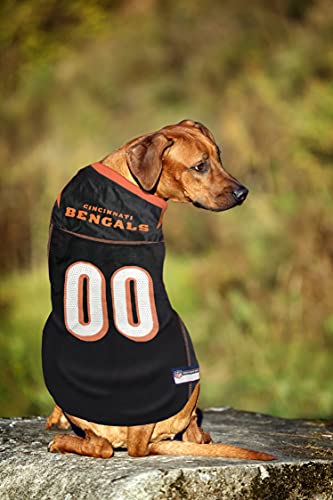 NFL Cincinnati Bengals Dog Jersey, Size: Small. Best Football Jersey Costume for Dogs and Cats. Licensed Jersey Shirt.